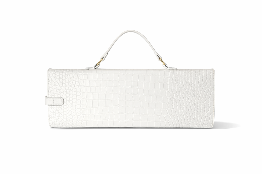 Borsa baguette bianca