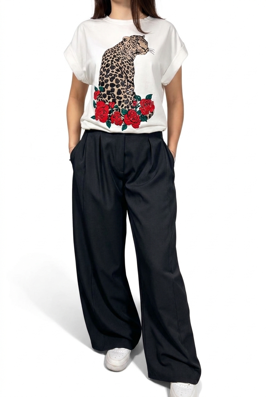 Pantalone sartoriale wide-leg