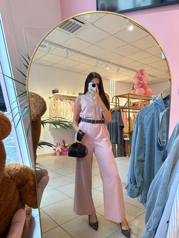 Tutina jumpsuit rosa antico