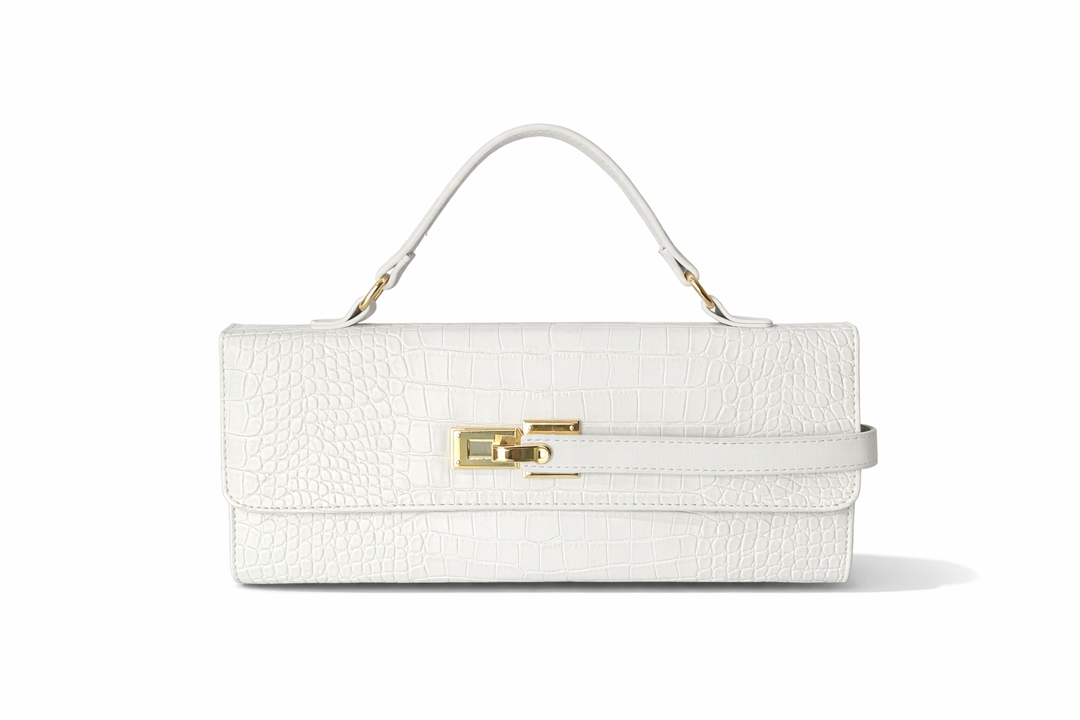 Borsa baguette bianca