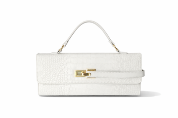Borsa baguette bianca