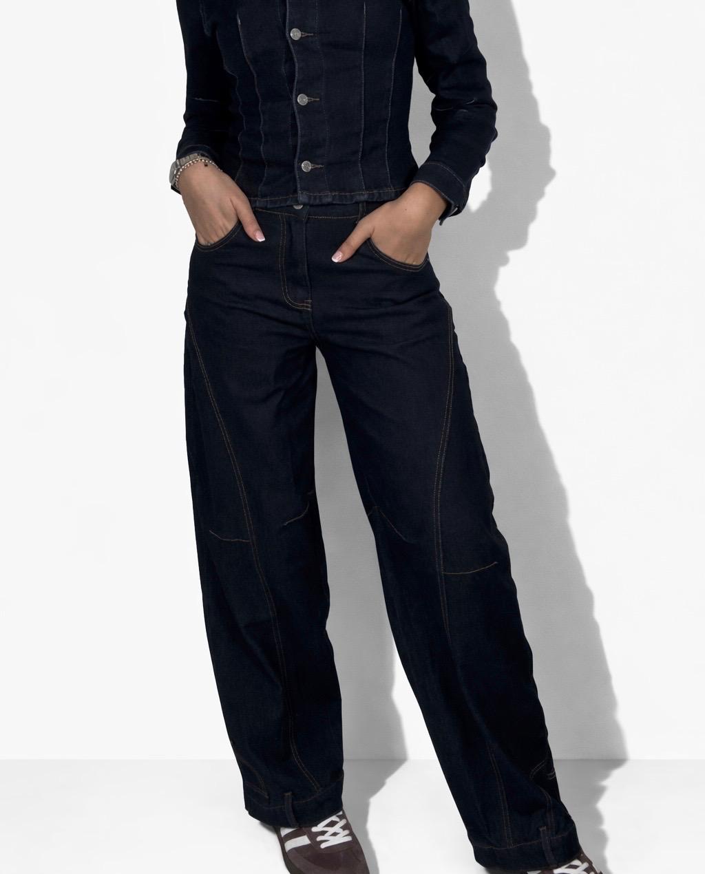 Jeans balloon denim scuro