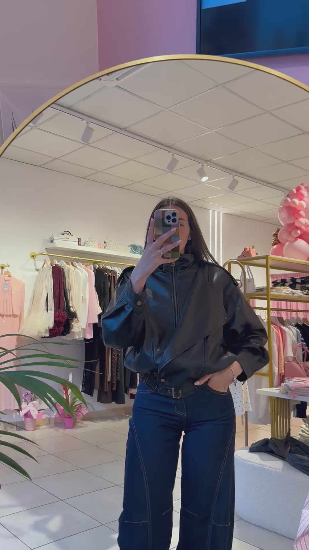 Bomber ecopelle nero